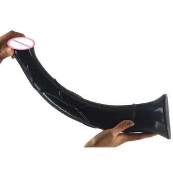 Super-Uriaș Cal Vibrator Realist Ventuza Penis Artificial Negri Sex Femeie Jucarii Animale Vibratoare Penis Realist Jucării Erotice 43 Cm Lungime