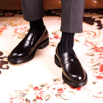 Bărbații italieni Pantofi de Piele Rotund Toe Manual Lux Genuine Piele de Vacă Mocasini 2021 Nunta Toamna Formale Plat Pantofi pentru bărbați