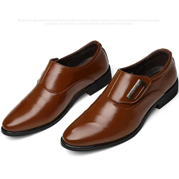 De mari Dimensiuni 38-48 Noi Barbati Casual Britanic Stil coreean a Subliniat Toe Pantofi Formale PU Pantofi de Piele Pantofi de Nunta, Pantofi Rochie