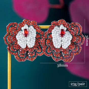 SisCathy nou Plin Micro Cubic Zirconia gol floare Cercei stud pentru Femei de Moda elegant de Cristal Cercei bijuterii accesorii