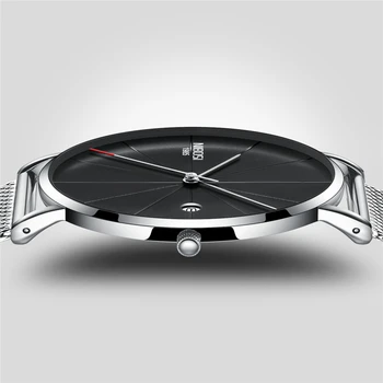 NIBOSI Mens Ceasuri Minimalist Impermeabil Brand de Moda Ceas de Lux pentru Barbati Negru Militare Piele Sport Relogio Masculino