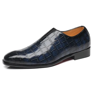 Clasic pentru Bărbați Pantofi Pentru Nunta de Brand din Piele PU Costum Ușor purtați de Bărbați Subliniat Toe Pantofi Slip de Afaceri Formale Rochie Pantofi