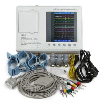 Carejoy Color de 7 inch LCD Digital Portabil 3-canal 12-plumb Electrocardiograf ECG Aparatul EKG MachineCD