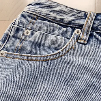 Bumbac Brand de Moda pentru Femei de Lux High-end de Vară Raw Vintage Denim pantaloni Scurți