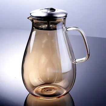 Creative Ceainic de Sticlă Stil Nordic Transparent Samovar Simplu Rezistent la Căldură Mare Capacitate Acasă Teteras Aragaz, Ceainic EI50TP