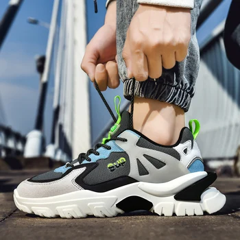 New Sosire Pantofi Sport Bărbați Din Piele Confortabil Platforma De Sex Masculin Adidași Designer Om Pantofi De Funcționare Valul Plasă De Pantofi De Dimensiuni Mari 7-10