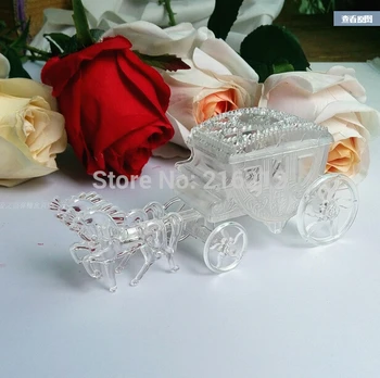 Moda Fierbinte Basm transportul transparent nunta favoarea cutii cutie cadou cutie dulce