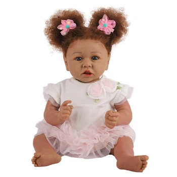 Handmad 58cm Renăscut Baby Dolls Silicon Moale Corpul de Moda Boneca Renăscut Pentru Copii Cadou de Crăciun mai Bune tovarăși de joacă