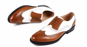 CH.KWOK Patch-uri de Culoare Sculptate Bărbați Rochie Oxfords Dantela-Up Negru Galben Anglia Afaceri Formale Oxfords Pantofi de Primăvară Pantofi din Piele de Om