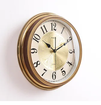 Nordic de epocă de Lux Creative Ceas de Perete Aur Living Modern Metal Ceas de Perete Rotund Slient Reloj Comparativ Decor Acasă AA50ZB