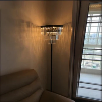 American Podea Lămpi Pentru Camera De Zi Decor De Lux Cristal De Lumină Podea Creative Dormitor Lampa Nordic Moda Iluminat Interior