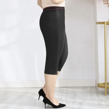Elastic Talie Mare Pantaloni Skinny pentru Femei Vițel Lungime Pantaloni Casual, de Vara Jogging pantaloni de Trening T61613