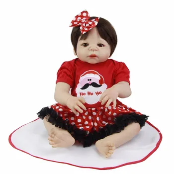 Realiste, 23 Inch Full Silicon Renăscut Baby Girl Păpuși de Vânzare Simulare Bebes Renăscut Copii cu Haine Papusa Cadouri