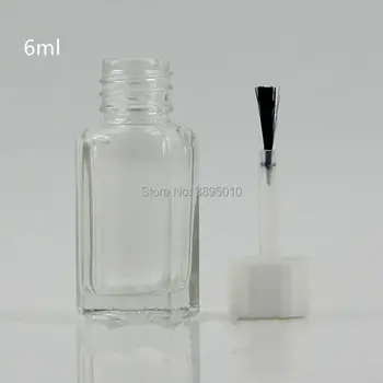 3 ml 6 ml 10ml 12ml Gol clar de sticlă sticla sticla de Unghii ulei esențial recipient cu perie capac F1024