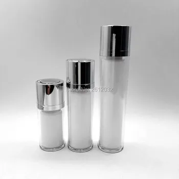 15 ml 30 ml 50 ml Aur, Argint Rotativ Airless Parfum Pompa de Sticla de Lotiune Emulsie Parfum Containere de Vid Sticle F20171884