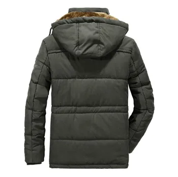 Iarna -30 de grade jacheta barbati cald gros cu gluga hanorac strat gros bărbați haina de bumbac casual sacou fleece îmbrăcăminte pentru bărbați