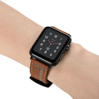 Curea din Piele pentru Apple watch band 44mm 40mm iWatch 42/38mm inteligent watchband bratara curea applewatch seria 6 5 4 3 se