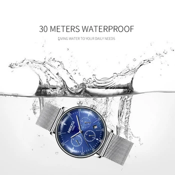 NIBOSI 2331 Ceasuri Barbati Brand de Lux din Oțel Inoxidabil rezistent la apa Sport Cronograf de sex Masculin Ceas Cuarț Ceas Pentru Bărbați Reloj Hombre