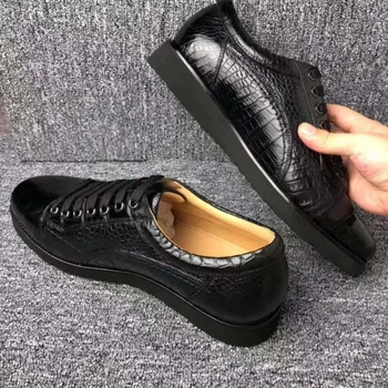Nou design de calitate de top autentică de piele de crocodil de oameni de afaceri de pantofi cu genuine piele de vacă piele captuseala plat agrement barbati pantofi