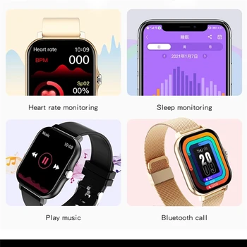YABOLI Moda Doamnelor Ceas Inteligent Bluetooth Full Touch Screen Ceasuri Impermeabil Sport Fitness Tracker Ceas Inteligent Femei