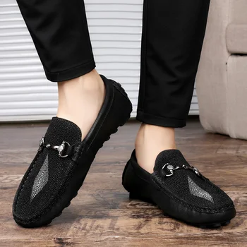 Oamenii 2021 Pantofi Casual Brand de Lux din Piele Barbati Mocasini Mocasini Respirabil Aluneca pe Negru de Conducere Pantofi