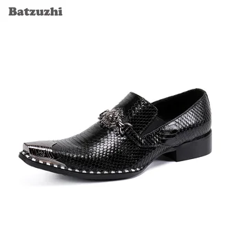 Batzuzhi Moda Barbati Pantofi Negru Din Piele Pantofi Rochie Subliniat Metalice Capac De Afaceri Din Piele Pantofi Zapatos Hombre, 38-46