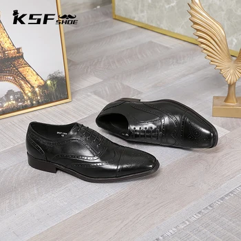 KSF PANTOFI Oxford Pantofi Elegante pentru Barbati Designer din Piele de Moda de Afaceri de Birou Formale Rochie de Lux Barbati Pantofi Brogue