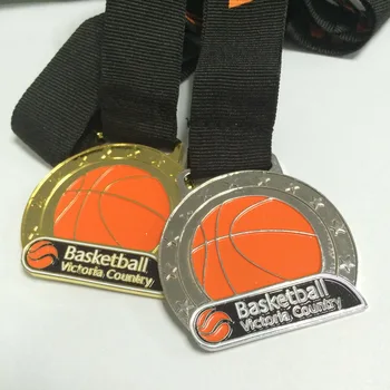 Personalizat forma si logo-ul medalie kettleball baschet sport medalie de smalț moale cu medalia șnur --57.2 mm diametru ... 200pcs