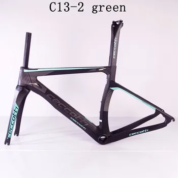 Ceccttio brand C13-2 verde de biciclete de carbon T1100 fierbinte de vânzare China cadru de biciclete de înaltă calitate BSA /PF30