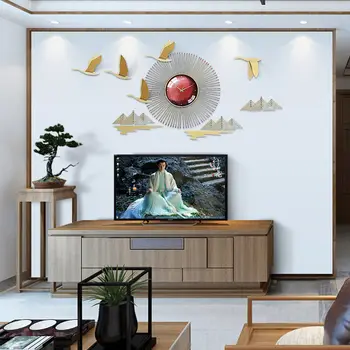 Chinezii Din Fier Forjat Păsări Ceas De Perete Agățat De Perete De Arta Acasă Living Pictura Murala De Perete Decor Holul Hotelului Autocolant Perete Meserii
