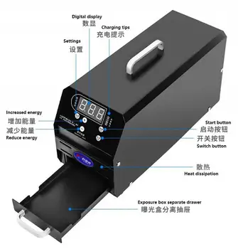 220V Upgrade Digital Fotosensibil Sigiliu Flash Masina de Etanșare Material Masina de Gravat Selfinking Ștanțare Face