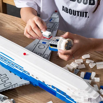 Aviația seria Boeing 787 Dreamliner asamblare blocuri ornamente băiat avion model de jucărie jucărie pentru copii