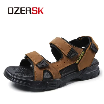 OZERSK 2021 din Piele pentru Bărbați Sandale de Vară de Înaltă Calitate Sandale de Plaja de Moda in aer liber de Cauzalitate Pantofi Roman Apă Adidași