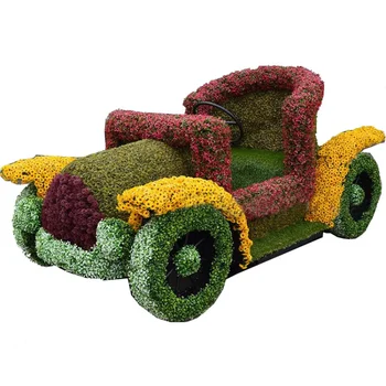 Decoratiuni de gradina cu iarba artificiala arta topiata masina