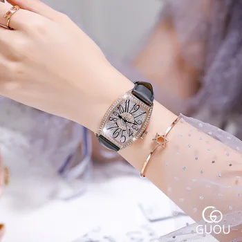 În 2020, Noul Ceas Cu Diamante Pentru Femei De Moda De Lux Casual Impermeabil Ceasuri Quartz Curea Din Piele Doamnelor Elegant Ceas De Mână Fată Ceas