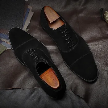 Brand De Moda De Vara De Piele De Căprioară Autentice De Vacă Din Piele Pantofi Eleganți Bărbați Subliniat Toe Pantofi Rochie Respirabil Mire Pantofi De Nunta Zapatos