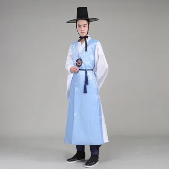 De înaltă Calitate Ortodoxe Mătase Tradiționale coreene Costum Costum de Nunta de Satin sex Masculin coreeană Hanbok Etnice de Îmbrăcăminte pentru Bărbați