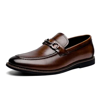Moda ascuțite pantofi din piele lucioasă față business casual din piele pantofi respirabil moderne barca pantofi casual pantofi pentru bărbați