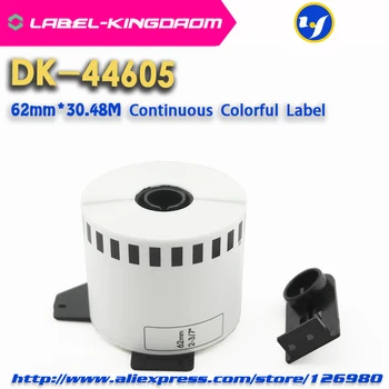 20 Refill Role Compatibile DK-44605 Eticheta 62mm*30.48 M Continuu Compatibil pentru Brother Imprimantă de Etichete de Hârtie Verde DK-4605