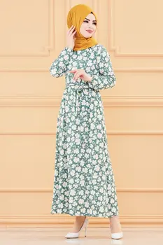 TUGBA Musulman Rochie cu Maneci Lungi Model de rochie musulman cod 2021 turc hijab rochie de vara