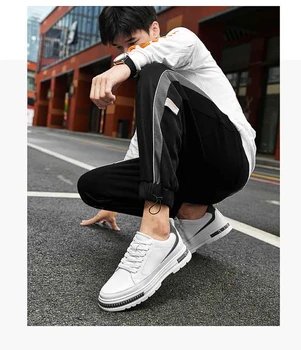 2021 toamna anului nou pantofi casual versiunea coreeană de toate-meci de pantofi albi din piele pantofi de toamnă și de iarnă pentru bărbați pantofi trendy de zi cu zi