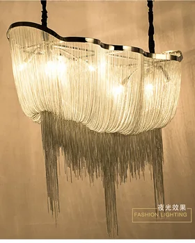 Aluminiu Lanț Pandantiv de iluminat de Epocă Imperiul Suspensie Lampa franceză Lanț Agățat Lustre pentru Living Hotel Restauran