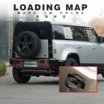 Pentru Land Rover Defender 2020 2021 metal roșu cârlig de remorcare 2 buc-spate, cârlig remorcă