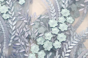 Calitate de Top flori 3d a ochiurilor de plasă Tesatura Dantela lucrate Manual, dantelă franțuzească Africane Dantela material pentru rochie de petrecere